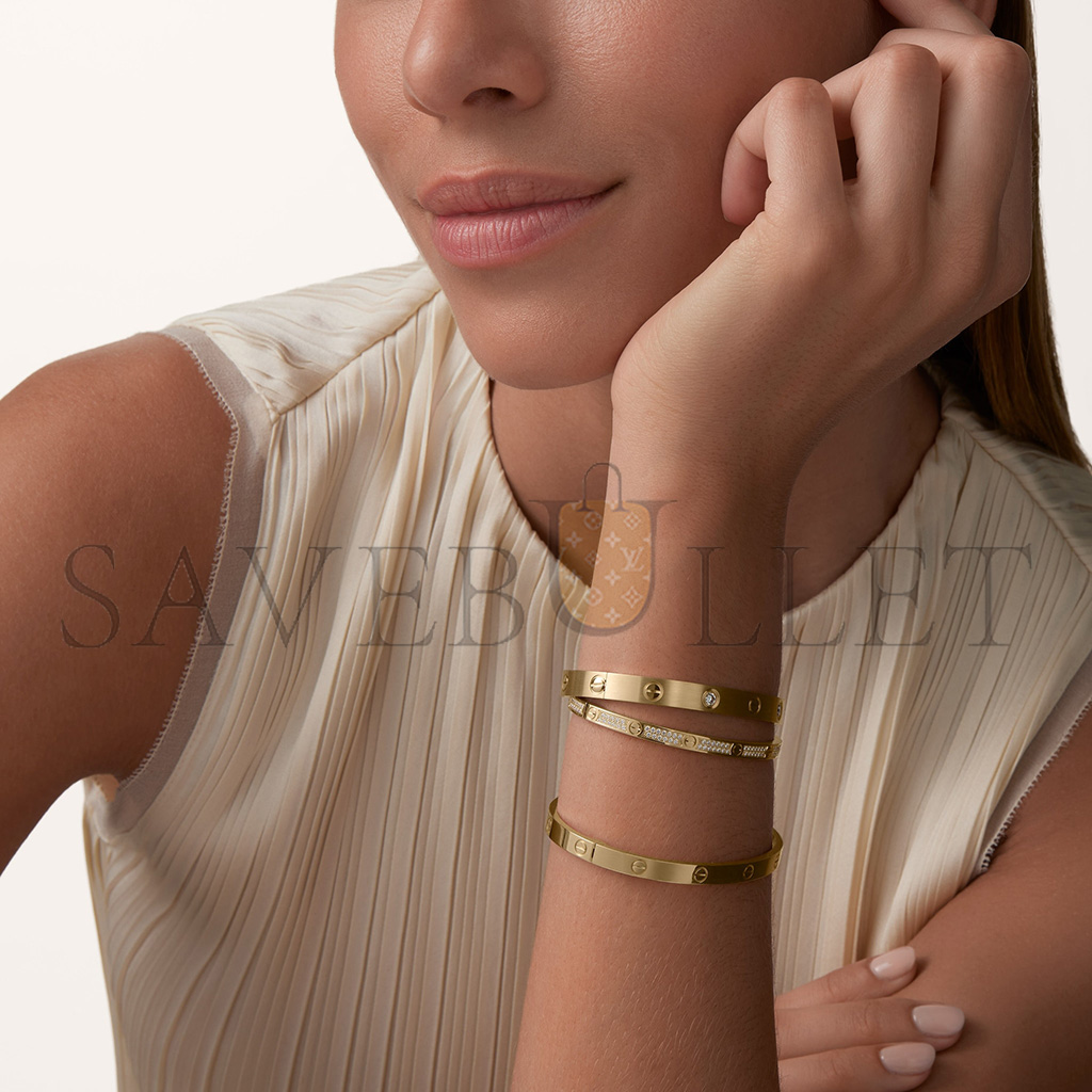 ca*t*er love bracelet, classic model, brushed finish, set with 4 Di*m*nds b6080117